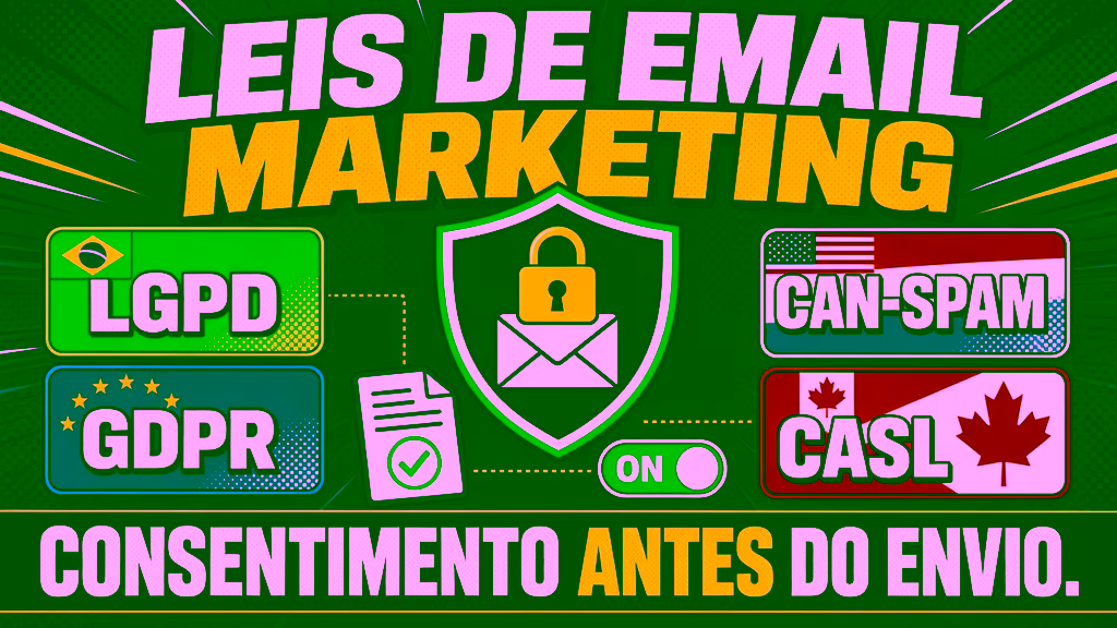 Leis de Email Marketing: LGPD, GDPR, CAN-SPAM e CASL